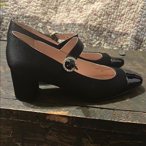 J Crew Elegant Black Mary Jane Heels - Picture 1 of 6